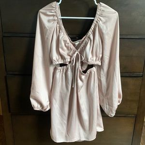 Mauve Cut-Out Mini Dress